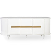 Consola TV PABLO cu RIFLAJE , Alb 190X45X80 CM